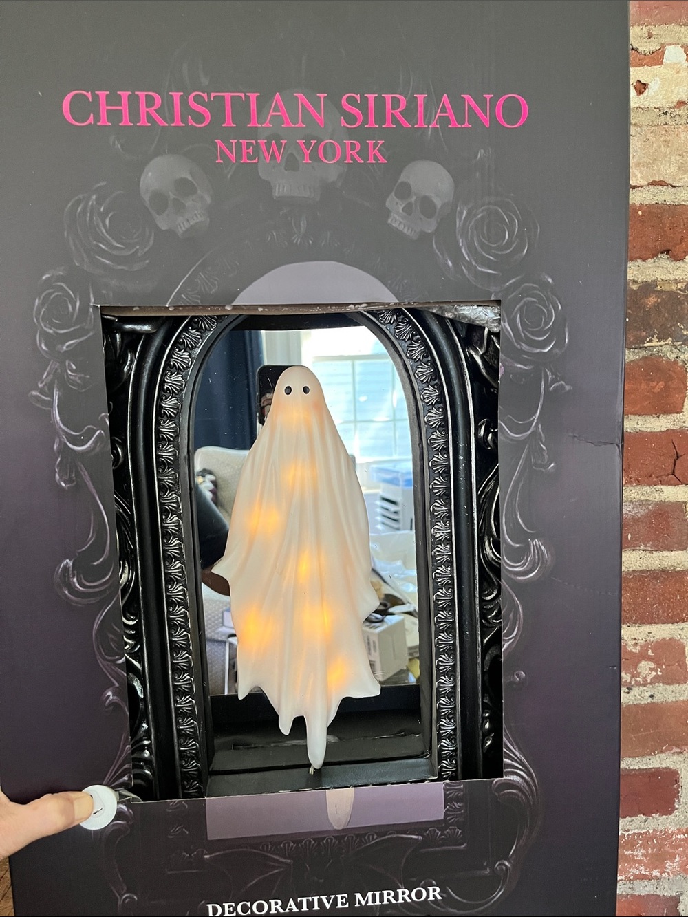 Christian Siriano White Ghost LED Decorative Mirror Accent